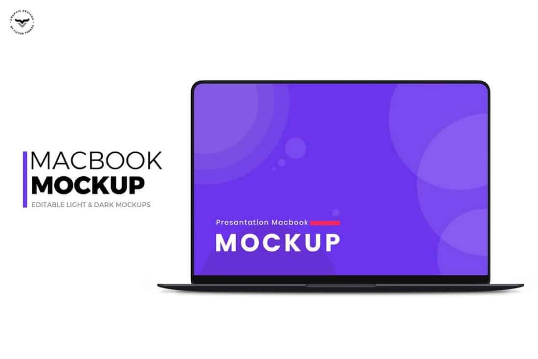 Modern MacBook Laptop Mockup